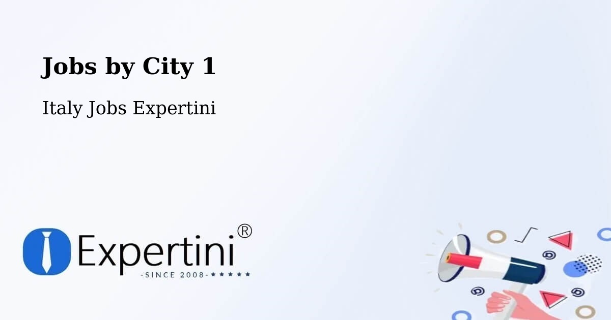 City Jobs in Italy - Expertini